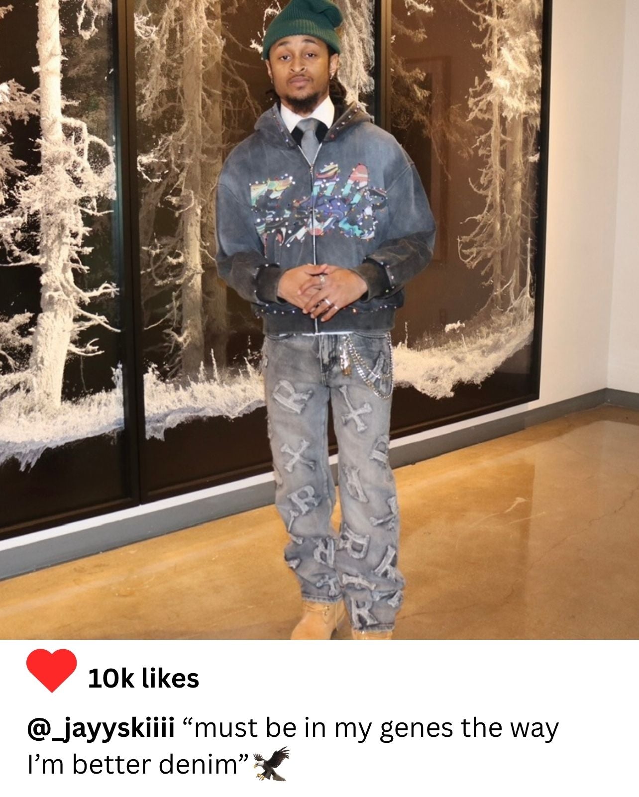 Customer rocking FABL3 Grey Hoodie