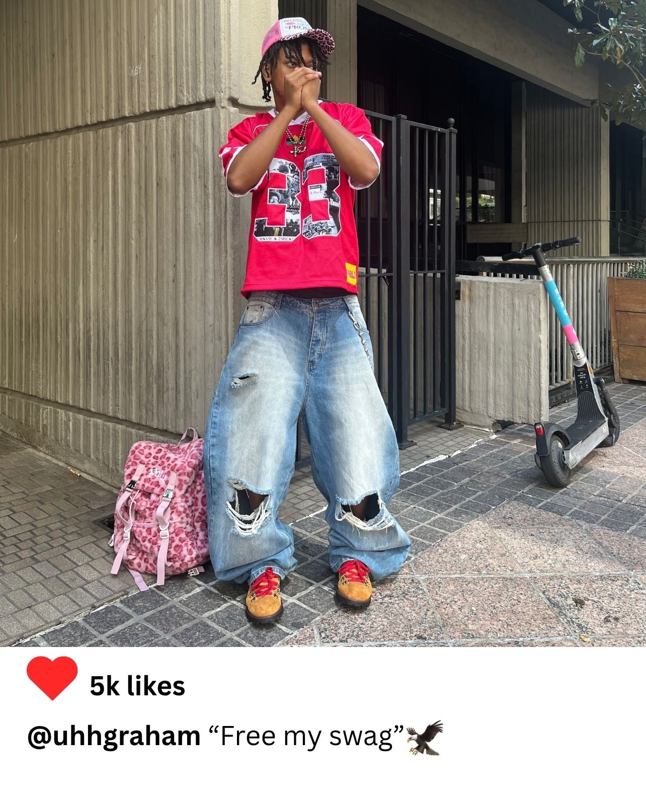 Customer rocking FABL3 You Matter PINK Jersey