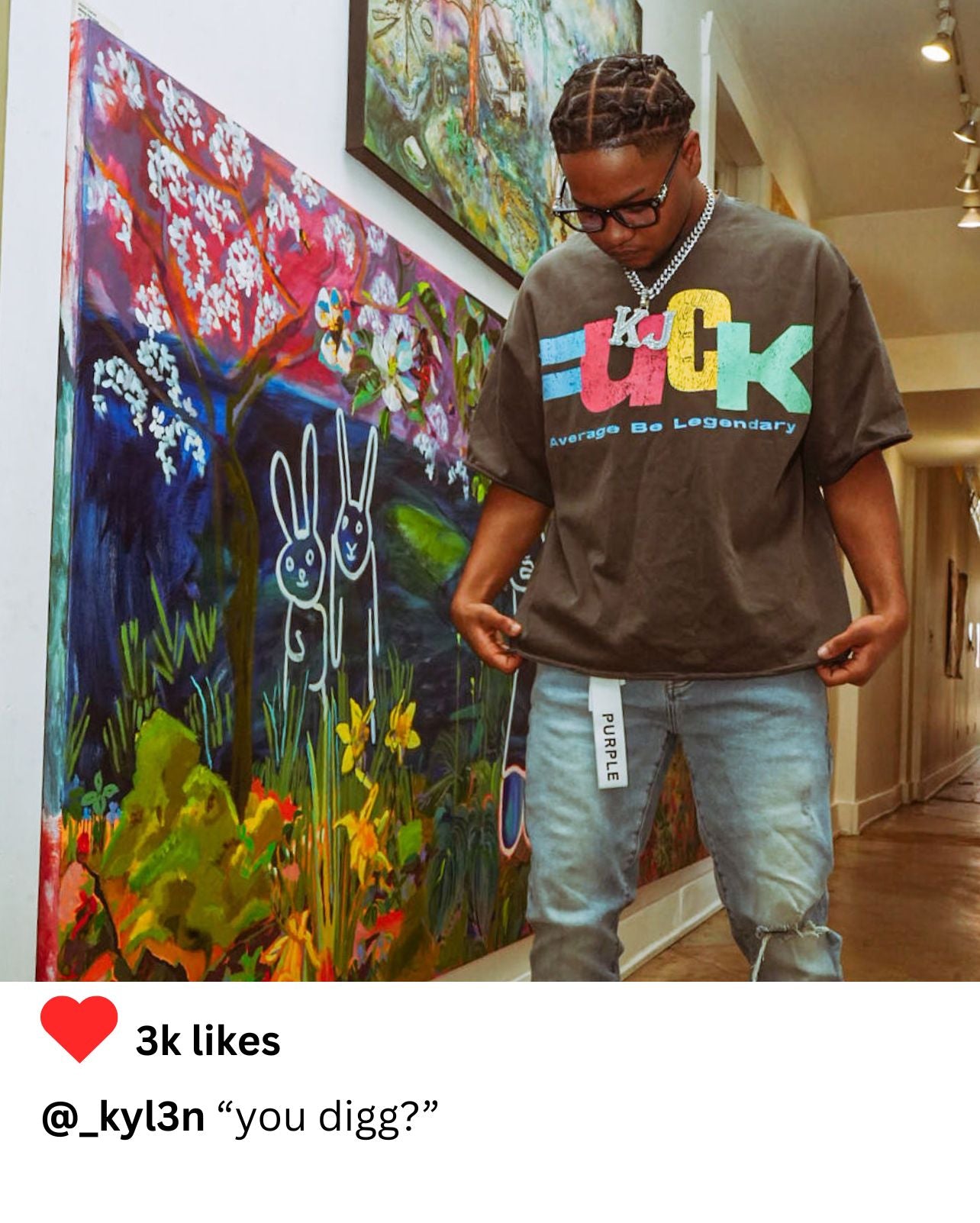 Instagram model wearing Not your average tee - FABL3.CO