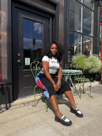 COURTSIDE 3/4 SWEATSHORTS - BLACK